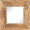 vidaXL - Spiegel - handgesneden - 50x50x2,5 - cm - massief - mangohout