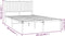 vidaXL - Bedframe - met - hoofdbord - metaal - zwart - 120x200 - cm
