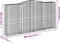 vidaXL - Schanskorven - 2 - st - gewelfd - 400x50x200/220 - cm - ijzer