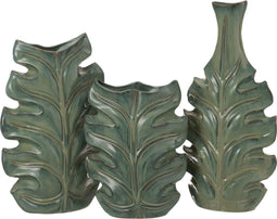 J-Line vaas Poseidon - keramiek - groen - large