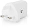 Nedis WCQC302AWTUK - USB-wandlader - Quick Charge 3.0 - Wit