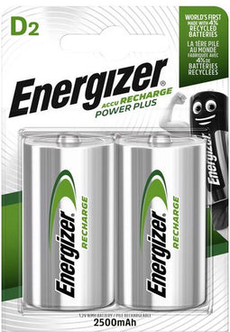 Batterij oplaadbaar energizer d 2st | 6 stuks