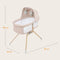 Lionelo Malin Evo - 3in1 Wieg Campingbed Babybed - Schommelfunctie Verstelbare Matras - Beige Natural