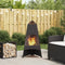 vidaXL - Vuurkorf - Piramide - Zwart - 50x45x95 - cm - Staal