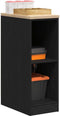 vidaXL - Garagekast - 30x51x85 - cm - massief - grenenhout - zwart