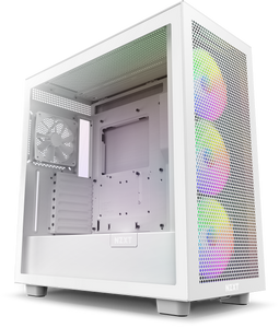 NZXT H7 Flow (2023) - Tower Behuizing - ATX EATX µATX Mini-ITX - Gehard Glas Mesh - Wit