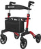 Qunn rollator - dubbel opvouwbaar - lichtgewicht en stijlvol - Rood