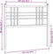 vidaXL - Hoofdbord - 107 - cm - metaal - zwart