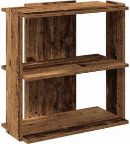 vidaXL - Boekenkast - 3-laags - 60x30x60 - cm - bewerkt - hout - oud - houtkleur