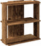 vidaXL - Boekenkast - 3-laags - 60x30x60 - cm - bewerkt - hout - oud - houtkleur