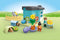 PLAYMOBIL Junior - Dierenpension met voerautomaat - 22 x 21 x 16 cm (LxDxH)