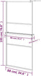 vidaXL - Inloopdouchewand - met - schap - 90x195 - cm - ESG-glas - aluminium - zwart