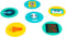 Balvi Music set van 6 onderzetters in houder