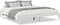 vidaXL - Bedframe - extra - lang - zonder - matras - grenenhout - wit - 180x210 - cm