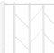 vidaXL - Hoofdbord - 140 - cm - metaal - wit