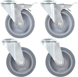 vidaXL - 12 - st - Zwenkwielen - met - boutgaten - 100 - mm