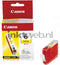 Canon BCI-6 - Inktcartridge - 3 kleuren - Geel (3 stuks)