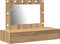vidaXL - Wandkaptafel - met - LED - Verlichting - in - Artisan - Eiken