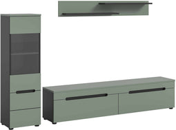 Furnilux Canu - Tv meubel - Staand-hangend - Smoke Green - 33x221x141cm