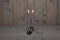 Anna's Collection LED dinerkaarsen - 23 cm - warm wit licht - grijs (2 stuks)