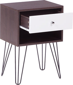 ARVIN - Nachtkastje - Donkere houtkleur - MDF