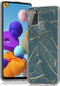 iMoshion Hoesje Geschikt voor Samsung Galaxy A21s Hoesje Siliconen - iMoshion Design hoesje - Groen / Veren design