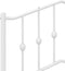 vidaXL - Bedframe - met - hoofd- - en - voeteneinde metaal - wit - 100x190 - cm