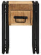 vidaXL - Bijzettafel - met - lade - Zwart - 30x30x40 - cm - Massief - mangohout