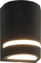 vidaXL Buitenwandlampen 2 st 35 W halfrond zwart