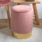 House Nordic Poef Gamby Velvet Roze Ø34x43cm