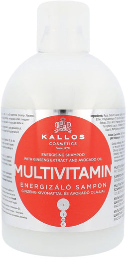 Kallos - Multivitamin Shampoo with Ginseng Extract and Avocado Oil - 1000ml