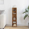 vidaXL - Cd-kast - 21x20x88 - cm - bewerkt - hout - oud - houtkleurig
