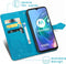 imoshion Hoesje Geschikt voor Motorola Moto G30 / Moto G20 / Moto G10 Power / Moto G10 Hoesje Met Pasjeshouder - imoshion Mandala Bookcase - Turquoise