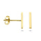 Sparkle14 Balkje Oorknoppen 8 mm - 14k Geelgoud - Trendy