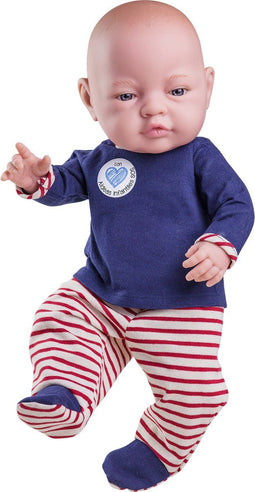 Paola Reina babypop Aziatisch jongen gekleed 45cm