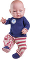 Paola Reina babypop Aziatisch jongen gekleed 45cm