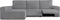 Hoes voor chaise longue met lange armleuning links Eysa JAZ Grijs 180 x 120 x 360 cm