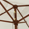 vidaXL - Parasol - met - houten - paal - 198x198x231 - cm - zandkleurig