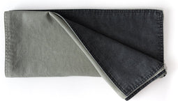 Dutch Rose Linen Tafelloper - 40x150cm - Dubbelzijdig - Groen Grijs