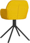 vidaXL - Eetkamerstoelen - draaibaar - 2 - st - fluweel - geel