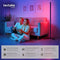tectake® Slimme LED Vloerlamp Spectra - Staande Lamp - 16 miljoen kleuren - 200 lichteffecten - Dimbaar - 145 cm - Bediening via app en afstandsbediening