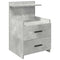 Nachtkastjes 2 st met 2 lades 40x36,5x62 cm betongrijs