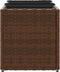 vidaXL - Plantenbak - met - 3 - potten - 105x30x32 - cm - poly - rattan - bruin