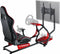 Oplite GT3 Superfast V2 - Racesim-chassis - Verstelbare kunstlederen stoel - Rood Zwart