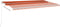 vidaXL - Luifel - handmatig - uittrekbaar - 600x350 - cm - oranje - en - bruin
