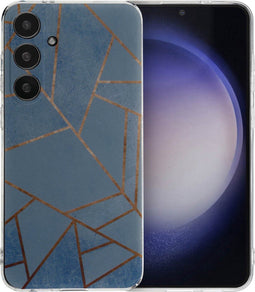 imoshion Hoesje Geschikt voor Samsung Galaxy S24 Plus Hoesje Siliconen - imoshion Design hoesje - Meerkleurig / Blue Graphic