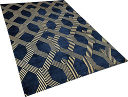 VEKSE - Vloerkleed - Donkerblauw - 80 x 150 cm - Viscose