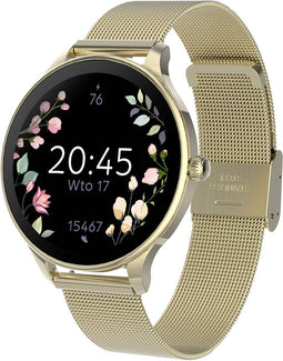 Forever Velora - Smartwatch - Gezondheidsmonitoring en sportmodi - Goud