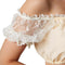 DressForFun Tyroler Hanne - Dirndlblouse - Carmen-halslijn en kanten ruches - Beige