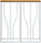 vidaXL - Wandtafel - roestvrij - staal - en - massief - acaciahout - zilverkleurig